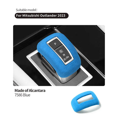 Autocollant de couverture de coffre de changement de vitesse de voiture, en Alcantara, anti-rayures, accessoires de réglage intérieur, pour Mitsubishi Outlander 2023