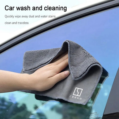 Serviette en microfibre, accessoires de nettoyage de voiture, peluche, facile à nettoyer, outil de lavage de voiture pour Zeekr 001 MIX 009 007 Zeekr X 7X