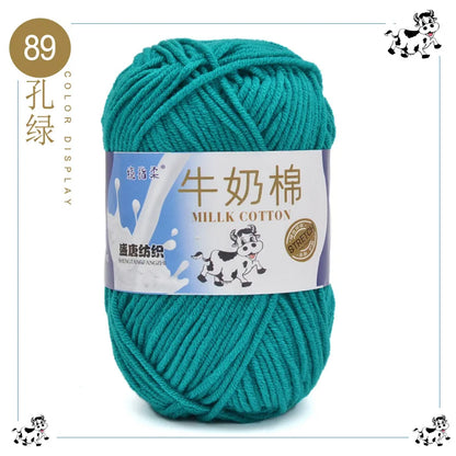 Fil à tricoter en coton au lait, 5 brins, 50g, pour bricolage de sacs de poupée, fil, écharpe, chaussettes