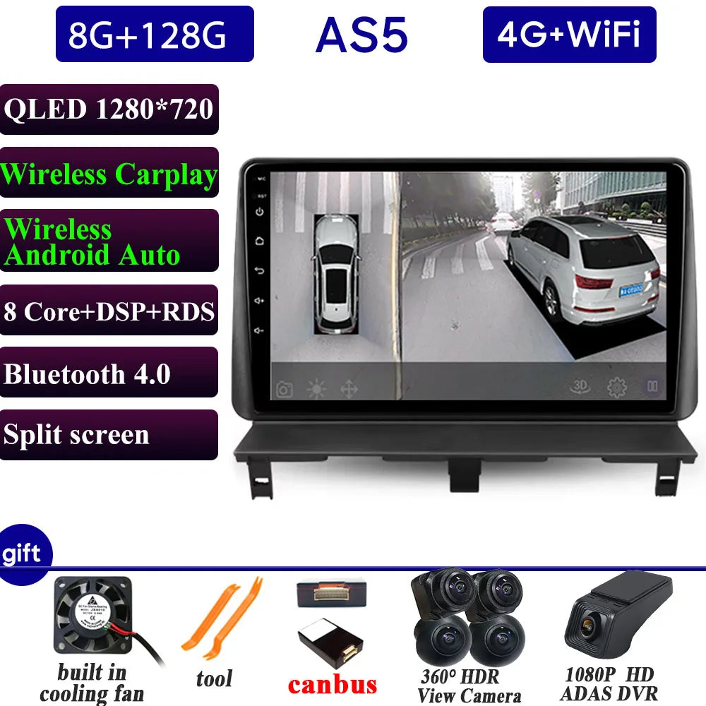Autoradio Carplay pour Peugeot Partner 1 2002-2008 Partner origine 1 2008-2011 GPS Android Auto lecteur multimédia stéréo No 2din