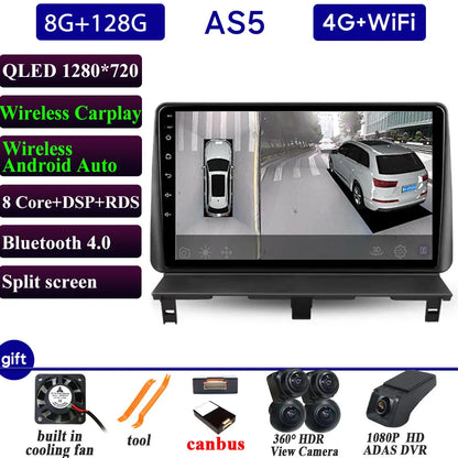 Autoradio Carplay pour Peugeot Partner 1 2002-2008 Partner origine 1 2008-2011 GPS Android Auto lecteur multimédia stéréo No 2din