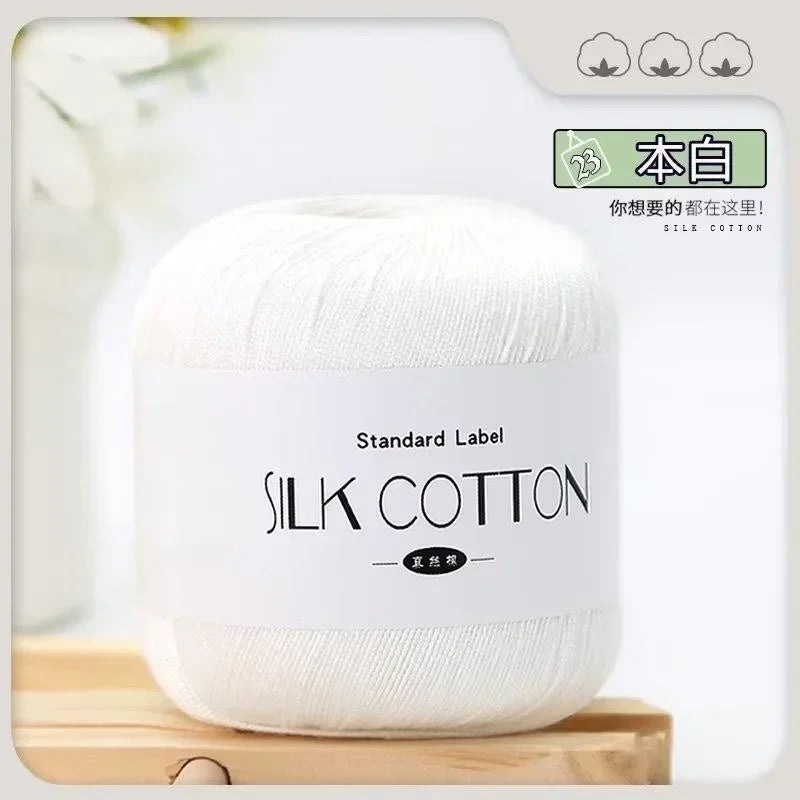Fil à tricoter chaud et doux pour bébé, 50 g/pièce, dentelle de soie, coton, lait, Crochet, tricoté à la main, fournitures pour tricot à la main, point de croix