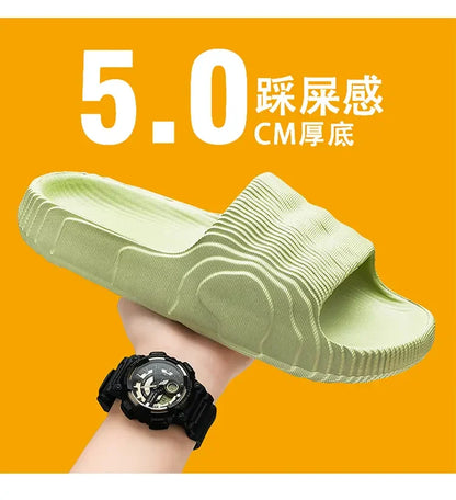 Sandales de plage solides pour hommes et femmes, pantoufles d'été antidérapantes, souples, unisexes, chaussures de luxe ultralégères pour l'extérieur