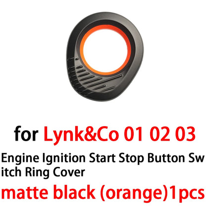 Couvercle d'anneau de commutateur de bouton d'arrêt de démarrage d'allumage de moteur pour Lynk & Co 01 02 03, accessoires d'intérieur 2021 2022 2023 2024 2025