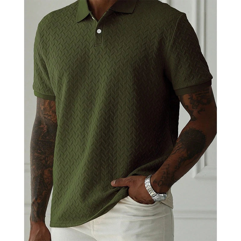 Polo d'été à manches courtes pour hommes, Streetwear, hauts de couleur unie, marque respirante