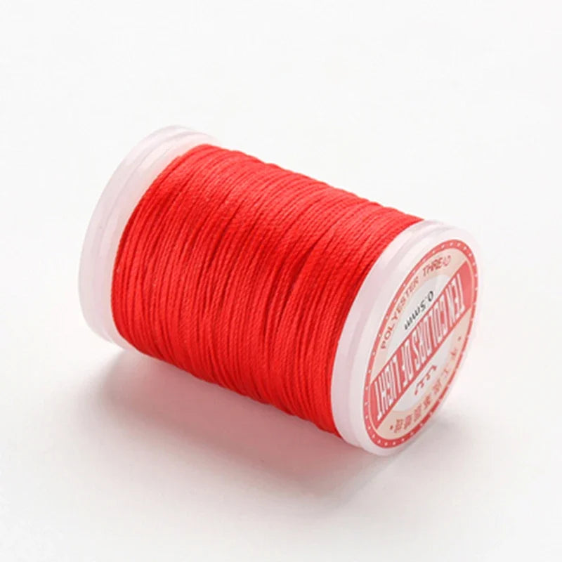 hilo elástico costura fil ciré accessoires cuir artisanat fil à coudre fil ciré rond cordon en Polyester cordon enduit de cire cordes