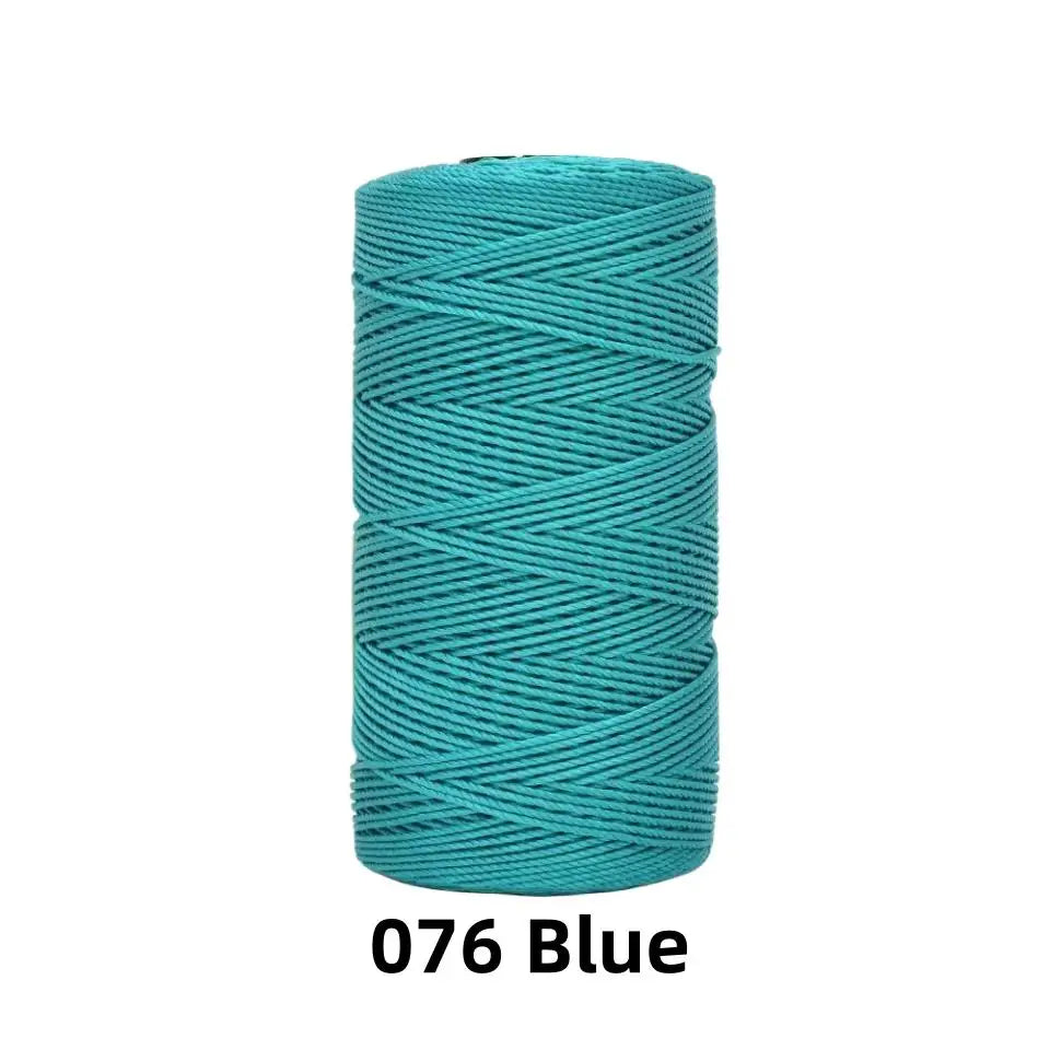Fil de soie et coton glacé léger d'été, 1.5mm, 200m, fil au Crochet pour bricolage, artisanat, sac, chapeau, chaussures, fil en polypropylène, cordon de fil au Crochet