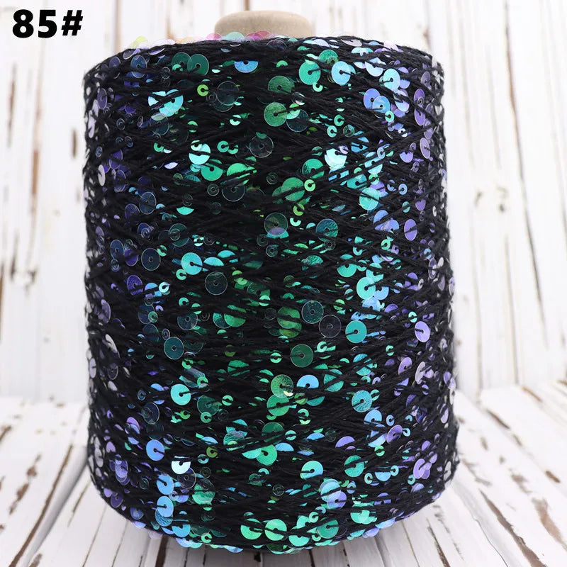 Fil à paillettes spécial 300, 900M, 100% coton, 6mm + 3mm, accessoires pour vêtements, bricolage, poupée de chiffon, fil à tricoter