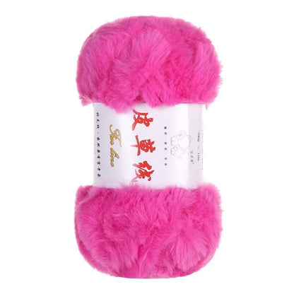 Fil de laine de vison au Crochet, 2 pièces, fil de fausse fourrure, cachemire, tricot à la main, fil de pull, vêtements, écharpe, fil de vison moelleux