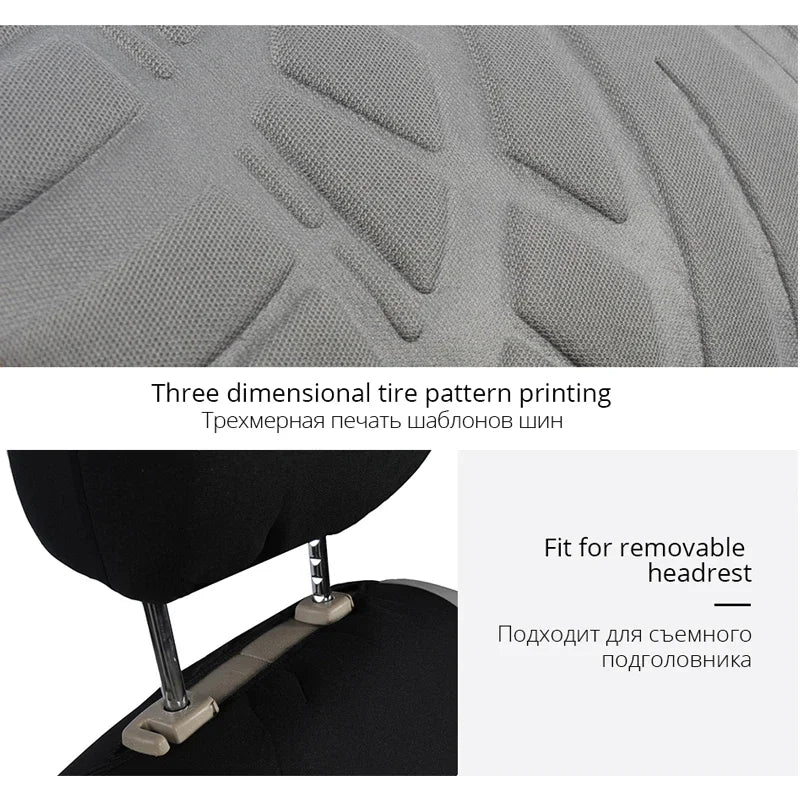 Ensemble de housses de siège de voiture universelles, 2/5 pièces, adaptées à la plupart des housses de voiture avec détails de pneus, adaptées aux housses de siège indépendantes, protection des sièges