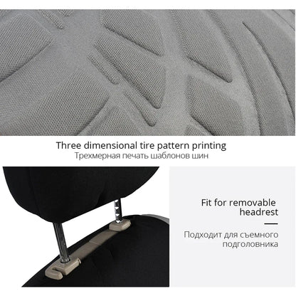 Ensemble de housses de siège de voiture universelles, 2/5 pièces, adaptées à la plupart des housses de voiture avec détails de pneus, adaptées aux housses de siège indépendantes, protection des sièges