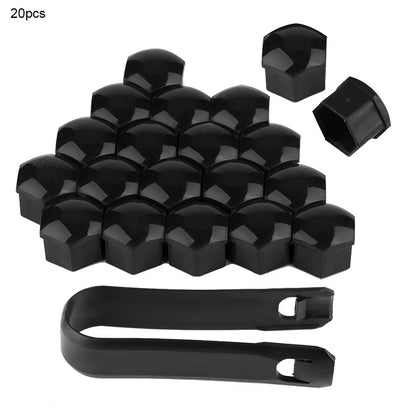 Capuchons d'écrou de roue de voiture, 17mm, 19mm, 21mm, couvercle de vis de moyeu automatique de roue de voiture, protection anti-étirement, couvercle de vol, accessoires automobiles, 20 pièces