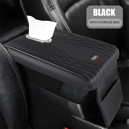 Boîte d'accoudoir de voiture en cuir, 1 pièce, housse de coussin de Protection avec sac de rangement pour Audi Sline A3 8P 8L 8V A4 B8 B6 B7 B9 A6