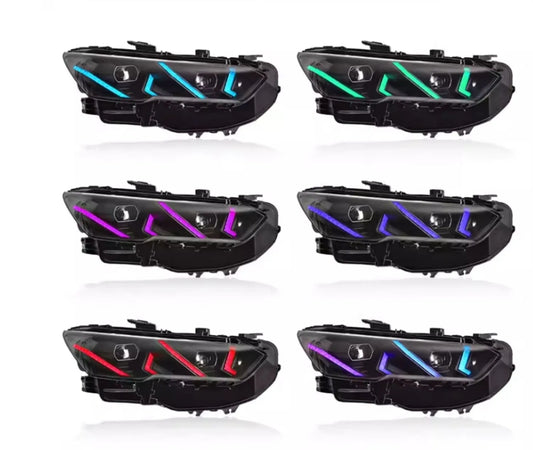 Phare Led de voiture pour BYD Song Pro 19-24 RGB coloré diurne DRL lampe frontale feux de croisement clignotant