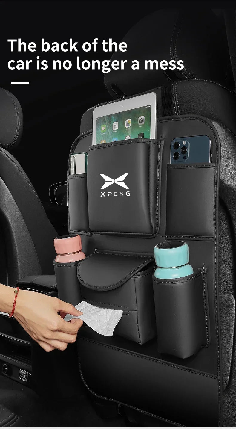 Sac de rangement arrière en cuir pour siège de voiture, anti-usure, coussin anti-rika, accessoires pour XPENG P5 P7 G3 G9 N5 F30 H93 BETA