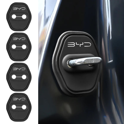 Couvercle de serrure de porte de voiture en Silicone, autocollant de protection pour BYD Atto 3 Yuan F3 E6 F0 G3 I3 Plus Ea1 Song Max Tang Dmi 2din, 2/4 pièces