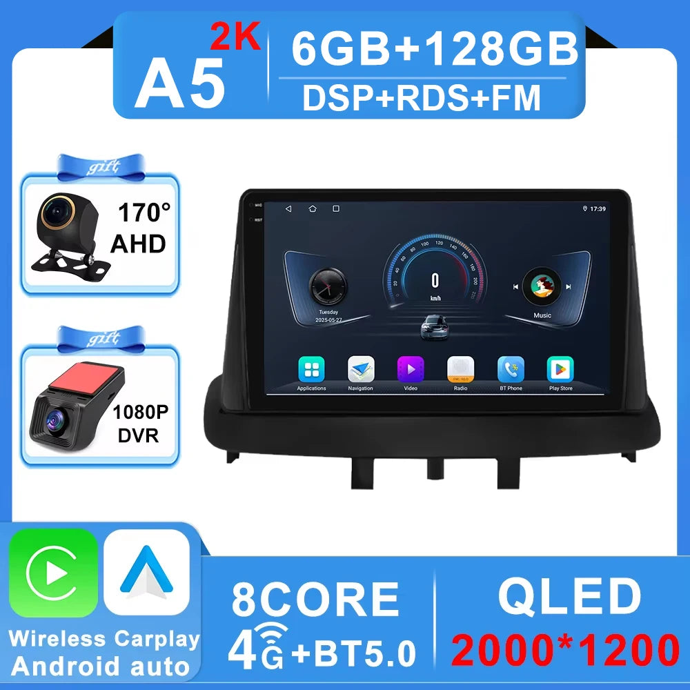 Android 16 pour Renault Megane 3 Fluence Samsung SM3 2008 - 2017 lecteur multimédia DSP CarPlay GPS autoradio