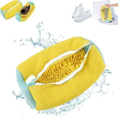 2/1 pièces sac de lavage de chaussures Machine à laver sacs à linge avec fermeture à glissière chaussures sacs de nettoyage chaussures blanchisserie Fibers moelleuses Sneaker