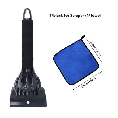 Grattoirs à glace pour pare-brise de voiture, grattoir à neige avec serviette, véhicule, outils d'élimination du gel de neige, Mini brosse à glace, pelle, utilisation en hiver