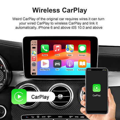 Android 13 Carplay Box, Smart TV Box sans fil, système intelligent de voiture, prise en charge WiFi, Netflix prometteur, Auto, 2G + 32G, 2024