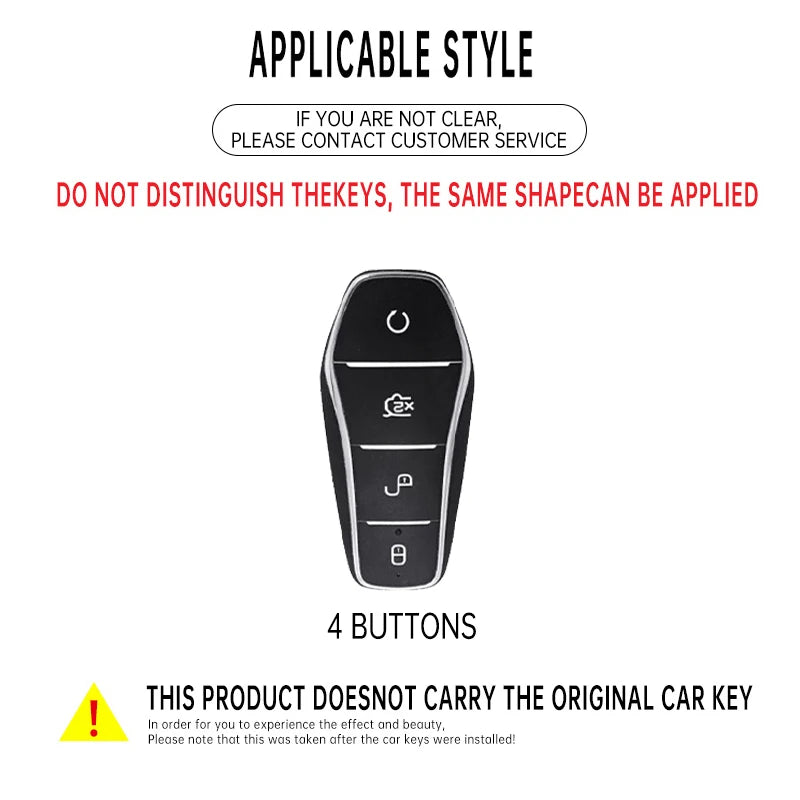 Porte-clés de voiture en alliage de Zinc, pour BYD Han Ev Tang Dm/Qin PLUS/Song Pro/MAX/Yuan Dolphin E2, coque de protection de décoration de clé de voiture