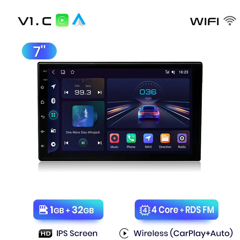 Junsun 7 9 10 pouces Radio universelle Carplay Android Auto autoradio lecteur multimédia systèmes intelligents pour Ford Peugeot Fiat