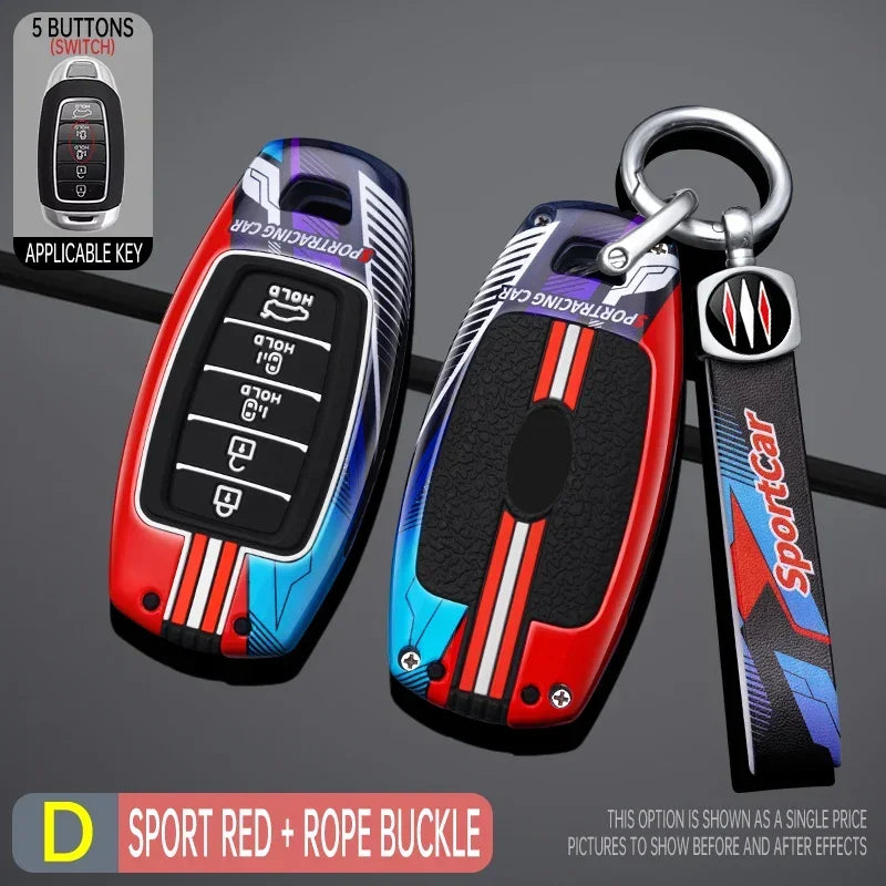 Étui pour clé de voiture en métal, housse pour Hyundai Accent Solaris Sonata Palisade Kona Azera Creta I20 I30 IX35 IX25 Elantra Grandeur Ig