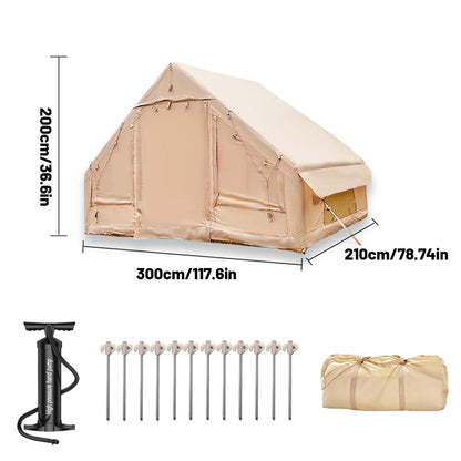 Tente de camping gonflable PAKICETUS pour 4 à 8 personnes avec fenêtres, tente de camping portable résistante à l'eau