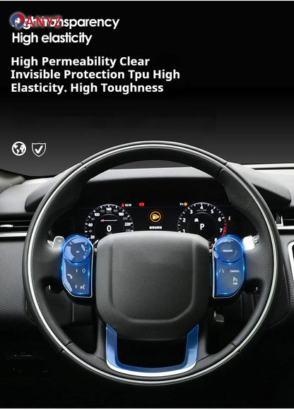 Film transparent en TPU pour accessoires d'intérieur Lynk & Co 09 EM-P 2024, panneau d'engrenage, Console centrale GPS, Protection PPF anti-rayures