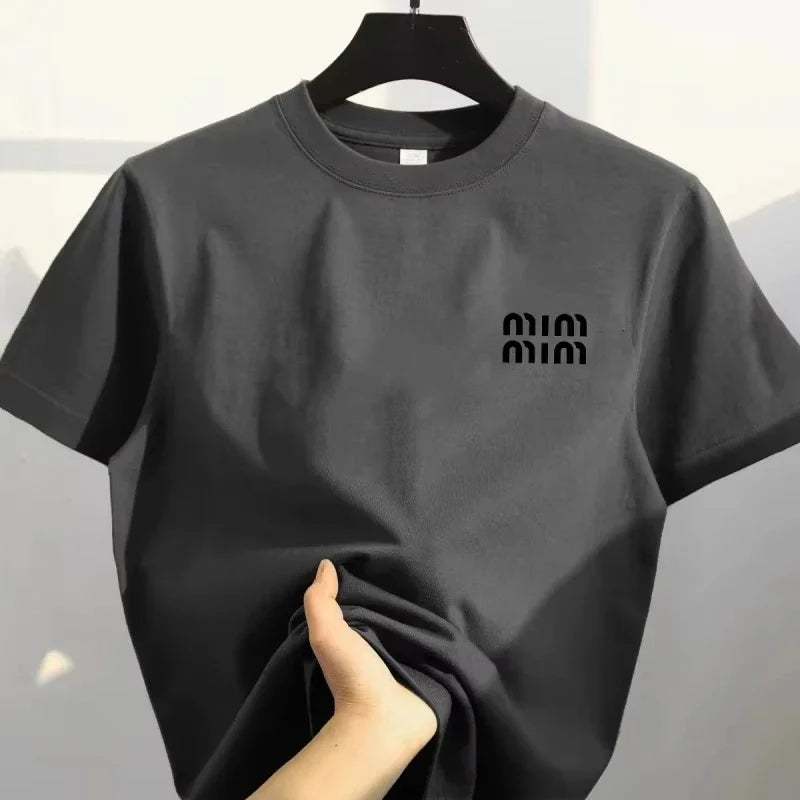 Y2K marée italienne t-shirts été nouveau unisexe surdimensionné lettre impression coton t-shirts de luxe Streetwear Couple correspondant dessus respirants
