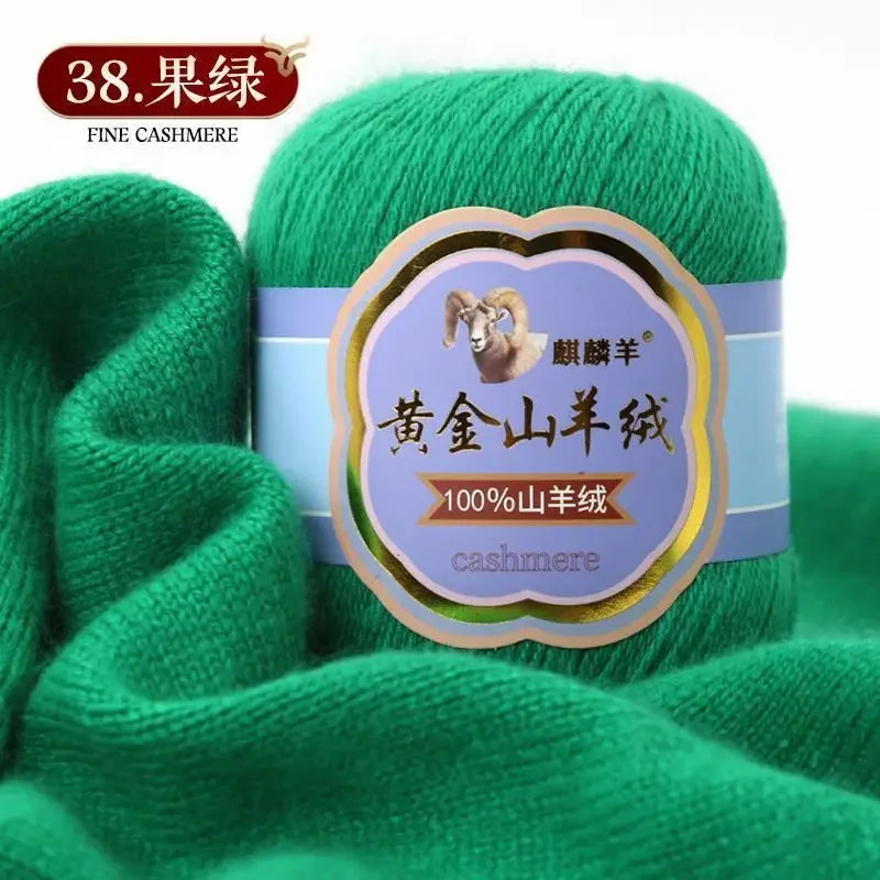 Fil de laine 100 cachemire pour optique moyenne ogo, écharpe, chaussettes, glafraîchement, chaud, 3 plis, crochet, doux pour la peau, 100% g/ensemble