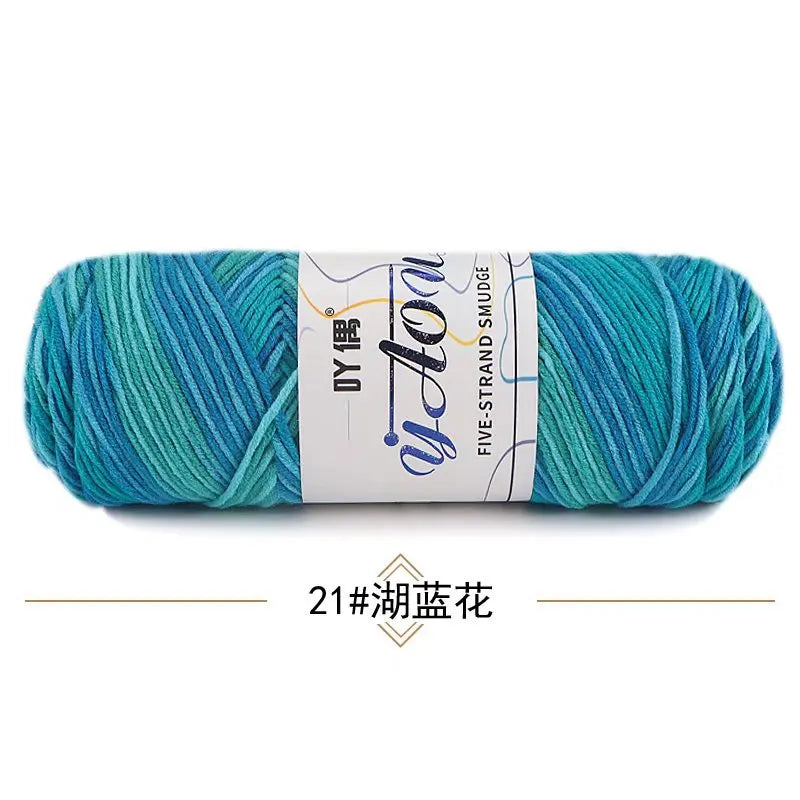 Fil à tricoter à la main en coton au lait coloré, 100g, section teinte au Crochet, ligne de fil, couverture, châle, chapeau, chaussettes, 200 mètres, 1 pièce