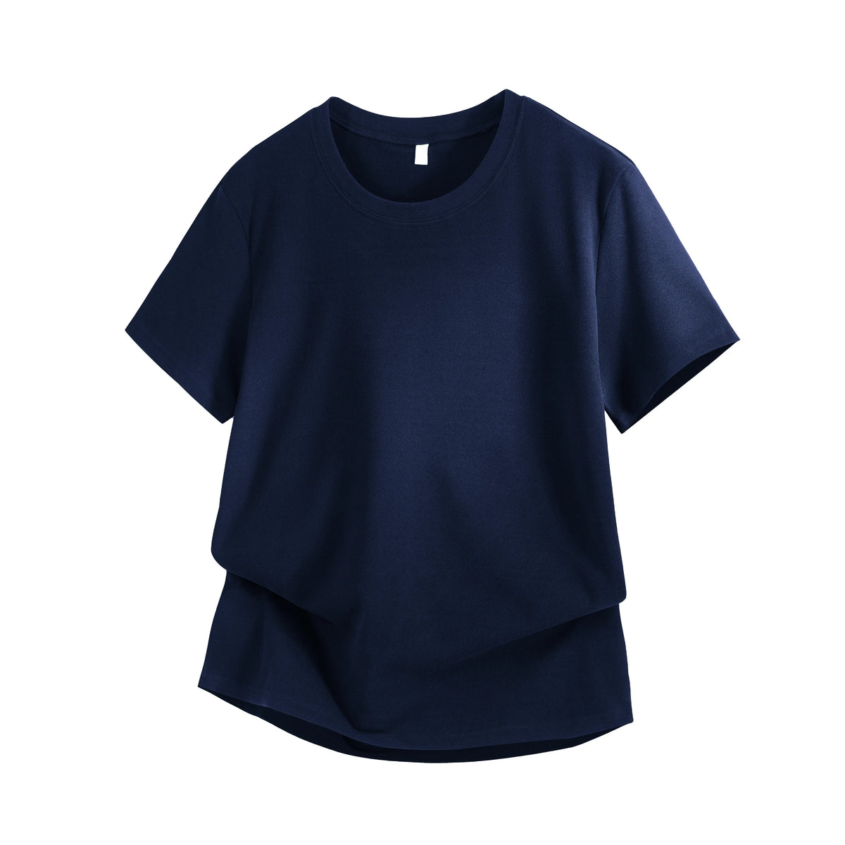 Silk-Matte Cotton Men's ort-Sve T-irt Busin Simple Summer Thin Ice Silk Loose Youth round Ne Trendy Versatile Top