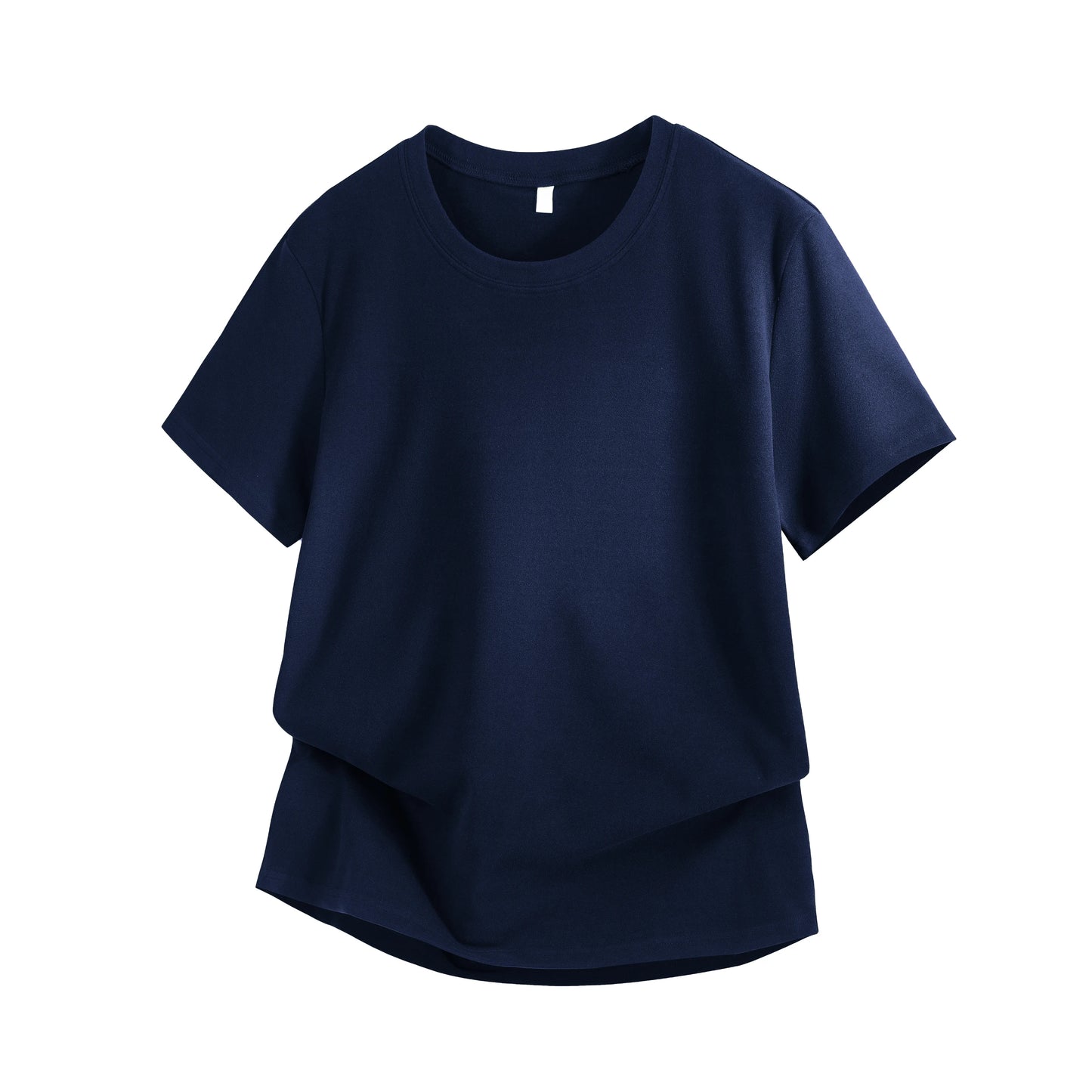 Silk-Matte Cotton Men's ort-Sve T-irt Busin Simple Summer Thin Ice Silk Loose Youth round Ne Trendy Versatile Top