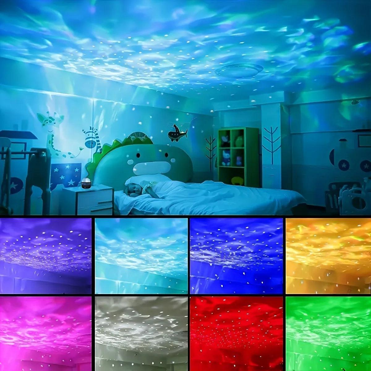Projecteur LED Galaxy Star, alimenté par USB, vague d'ondulation d'eau, lampe de nuit télécommandée pour chambre à coucher, pour fête, cinéma maison, 1 pièce