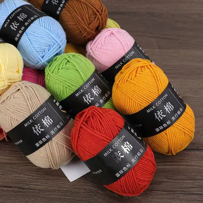 Nouveau 5 pièces 250g lait coton tricot laine fil couture teint Lanas pour Crochet artisanat pull chapeau poupées couture tricot outils