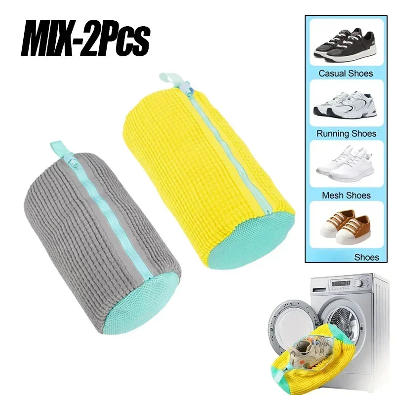 1/4 pièces chaussures de lavage sac protecteur fibres moelleuses Polyester chaussures de lavage Machine amicale sac à linge sacs de séchage