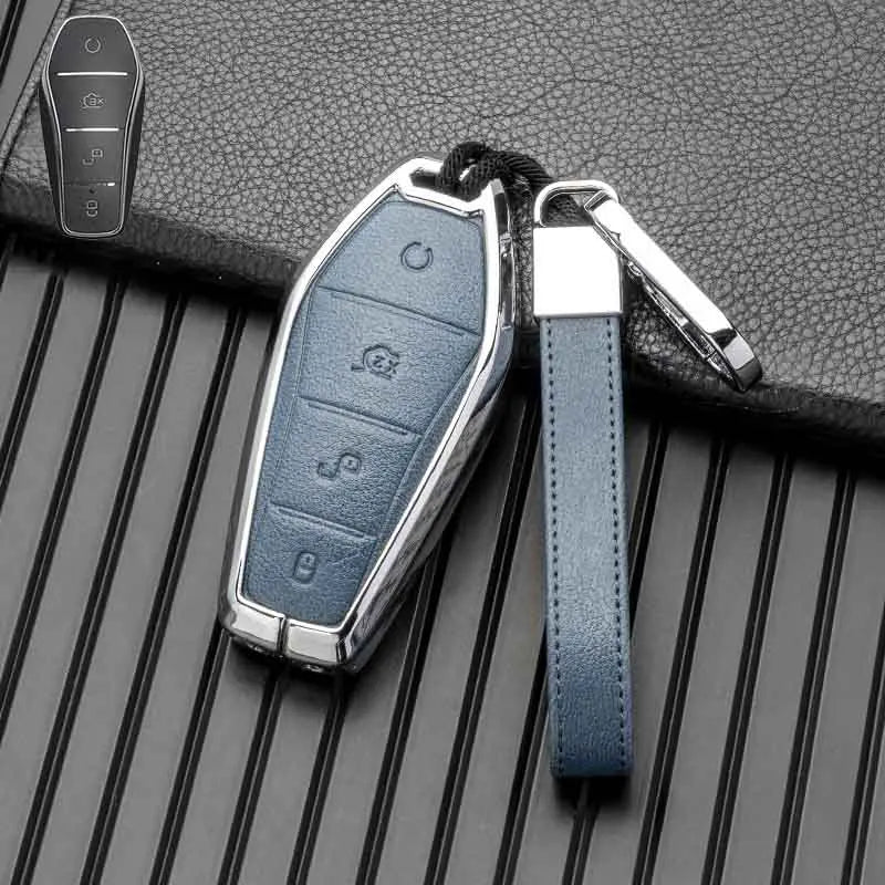 Porte-clés en cuir et métal pour BYD Seal U, Sealion 6, 07, EV King, Song Plus, Champion Chazor, accessoires porte-clés