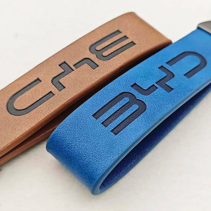 Porte-clés de voiture en cuir de luxe, Logo BYD, meilleur cadeau pour BYD ATTO SEAL DOLPHIN