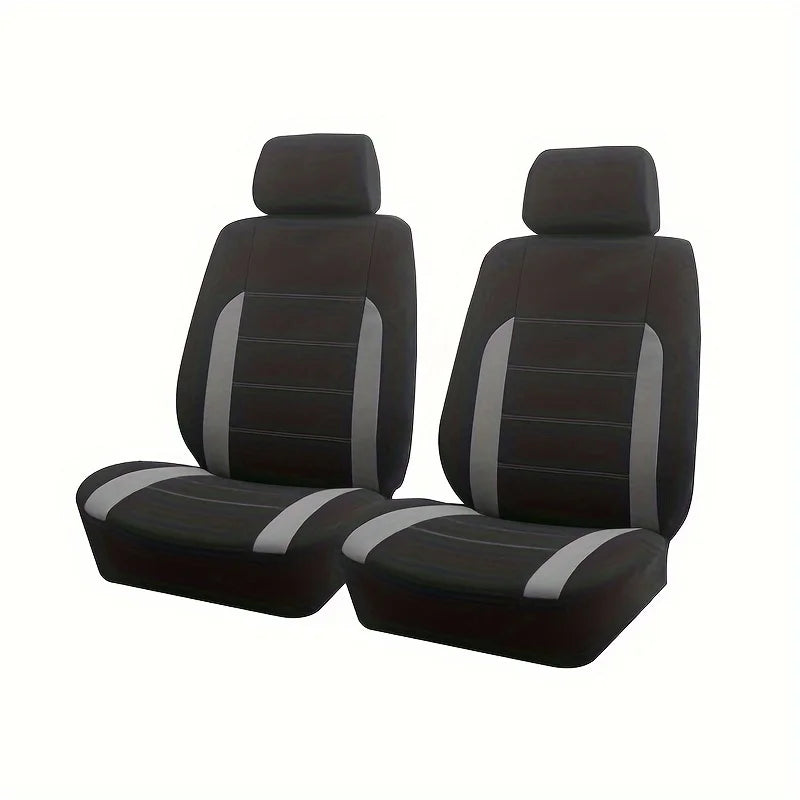 AUTO PLUS-Ensemble de Housses de Siège de Voiture Universelles en Polyester, Protection en Tissu Uni Bicolore, Accessoires Automobiles