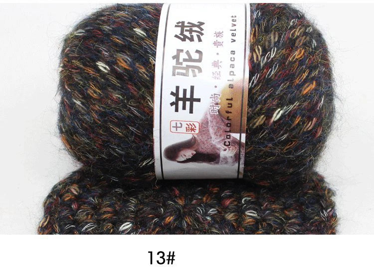 Fil épais tricoté en alpaga, 50g, aiguille colorée chaude, Crochet, écharpe tricotée à la main, fil de laine en coton Alize