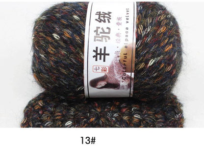 Fil épais tricoté en alpaga, 50g, aiguille colorée chaude, Crochet, écharpe tricotée à la main, fil de laine en coton Alize