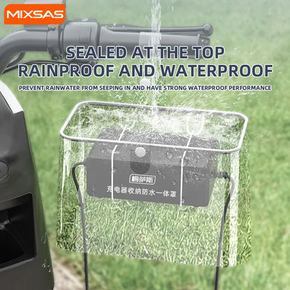 MIXSAS – sac étanche pour chargeur de voiture électrique en PVC, sac polyvalent pour chargeur EV, housse de protection contre la pluie, prise extérieure, boîte de protection anti-poussière