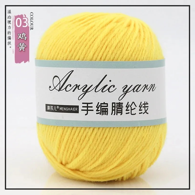 Fil tricoté en acrylique mélangé à 4 brins, avec crochet pour pull, chaussures, pantoufles, écharpe, démarreur tissé à la main pour débutants