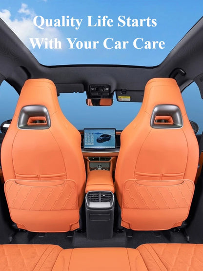 Tapis Anti-coup de pied pour siège arrière BYD Sealion 7 Sea Lion 07 EV 2024 2025, couleur de voiture originale, tapis Anti-coup de pied en cuir