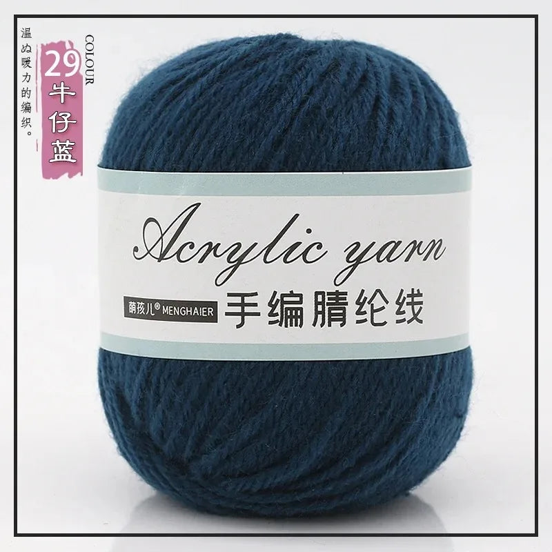 Fil tricoté en acrylique mélangé à 4 brins, avec crochet pour pull, chaussures, pantoufles, écharpe, démarreur tissé à la main pour débutants
