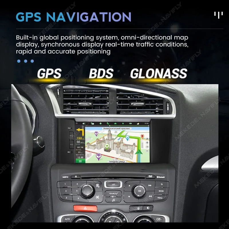 Autoradio Android 15 pour citroën C4 C4L DS4, sans fil, Carplay, Navigation GPS automatique, lecteur vidéo multimédia stéréo, nouveauté 2026