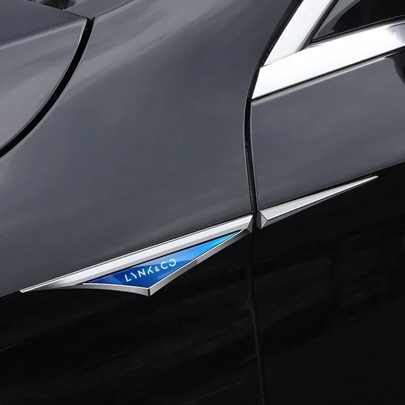 Autocollants de voiture en alliage 3d, 2 pièces, accessoires de voiture pour LYNK & CO 01 02 03 05 06