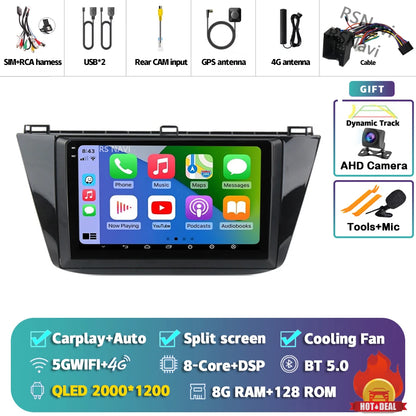 Android 15 Carplay Auto 2K écran autoradio lecteur multimédia pour Volkswagen Tiguan 2 Mk 2016 2017-2019 2 din Autoradio stéréo