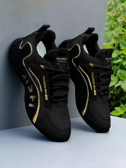 Une paire de chaussures d'entraînement respirantes pour hommes avec lacets, confortables et légères, adaptées au sport, aux activités de plein air, aux déplacements quotidiens et à un usage décontracté, chaussures d'